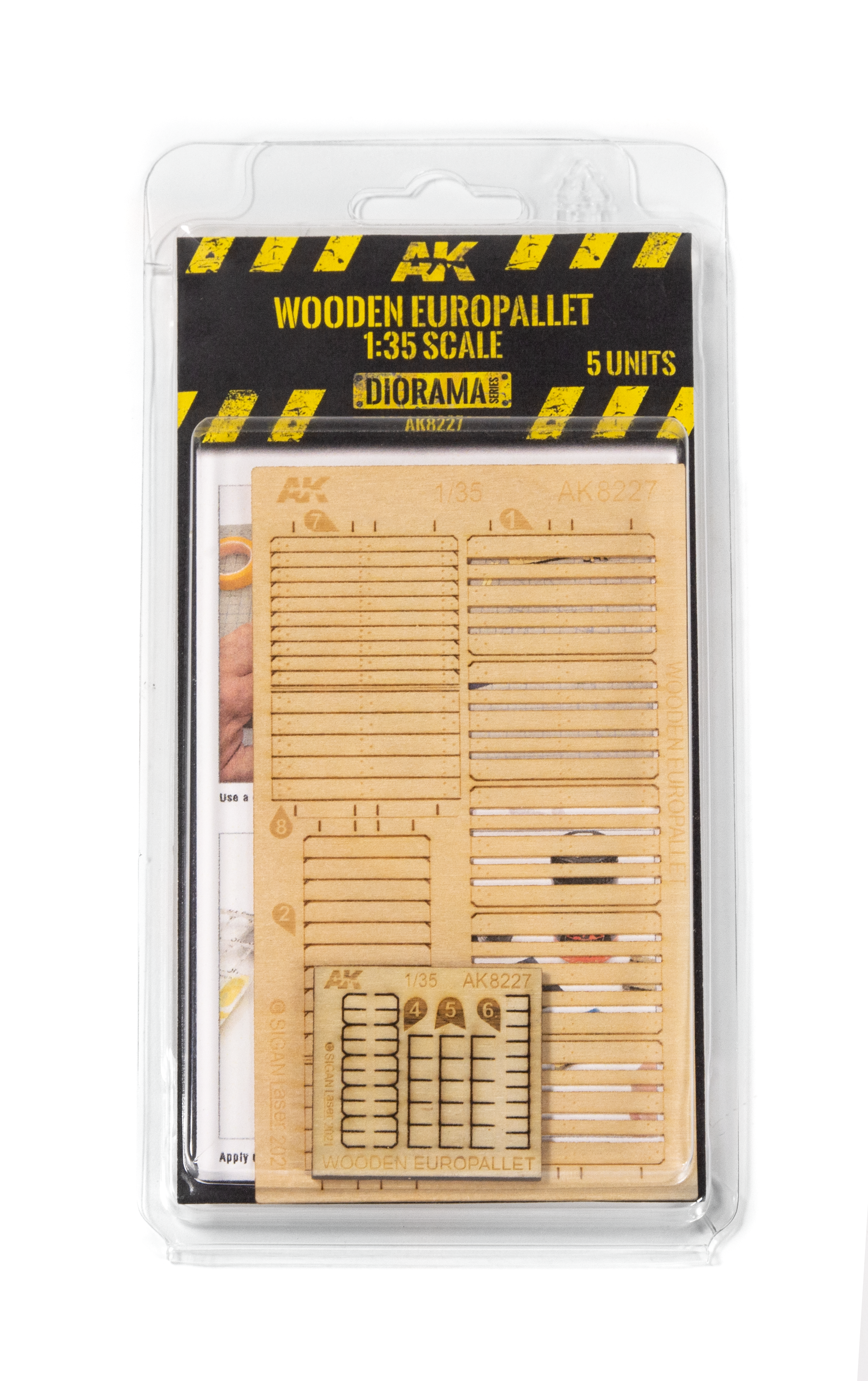 AK Interactive Laser Cut Wooden Europallet / 1:35, 5 Units | 8435568326637