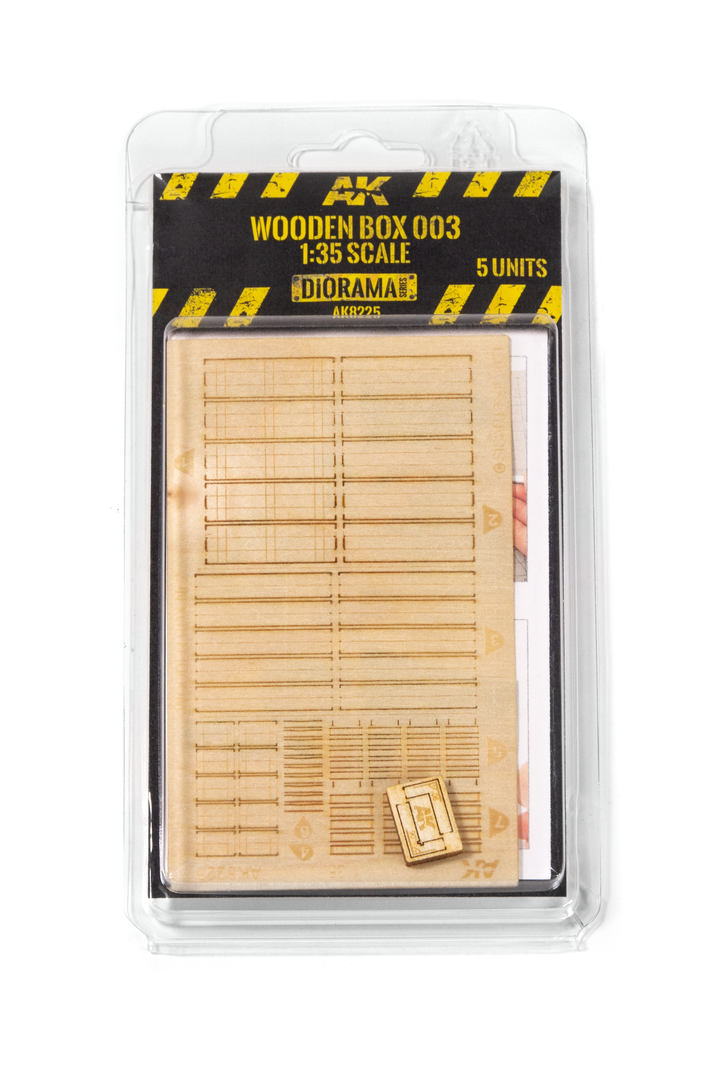 AK Interactive Laser Cut Wooden Box 001 / 1:35, 5 Units | 8435568326613