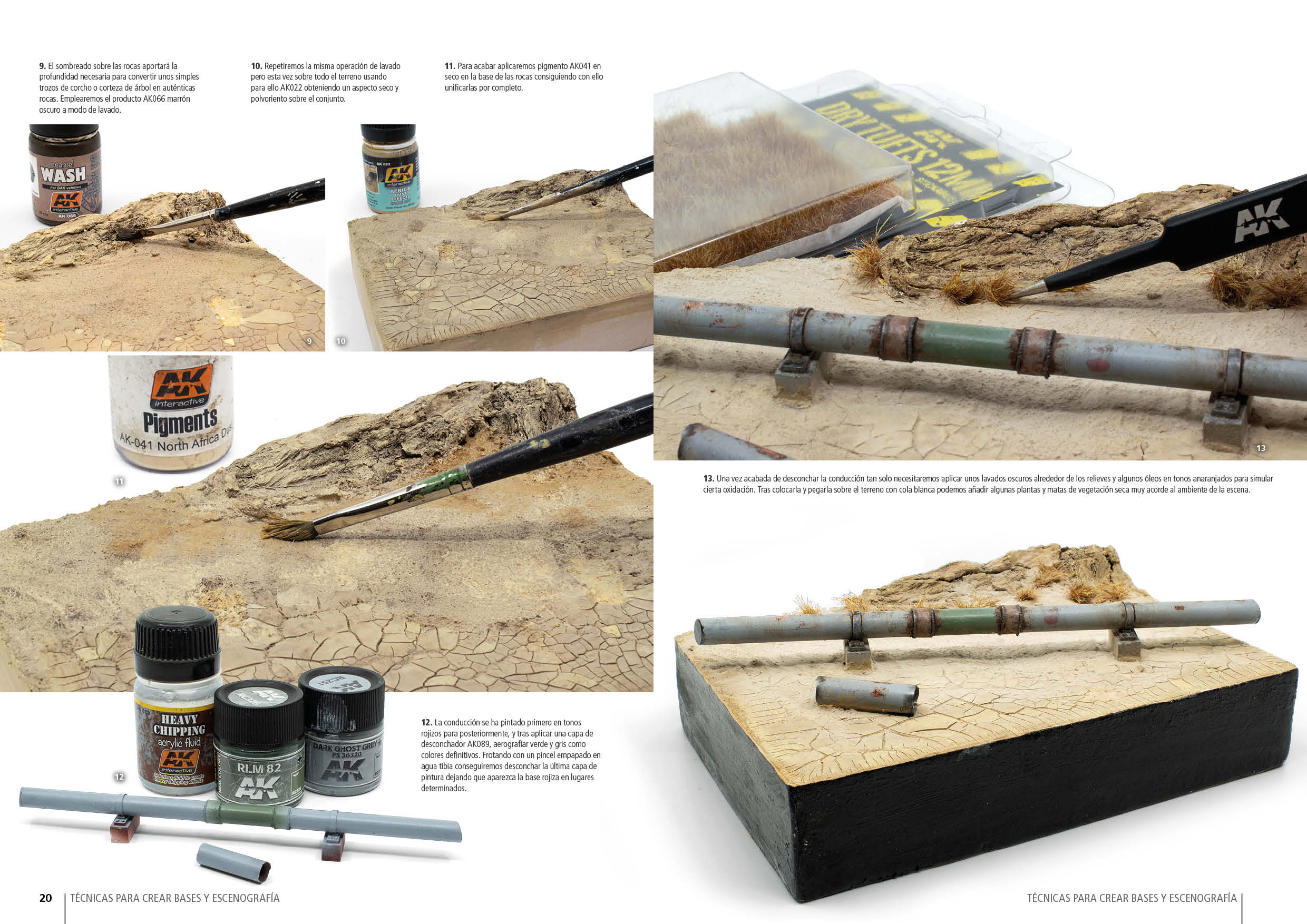 AK Interactive Techniques for creating bases and scenography – Spanish | 8435568333420