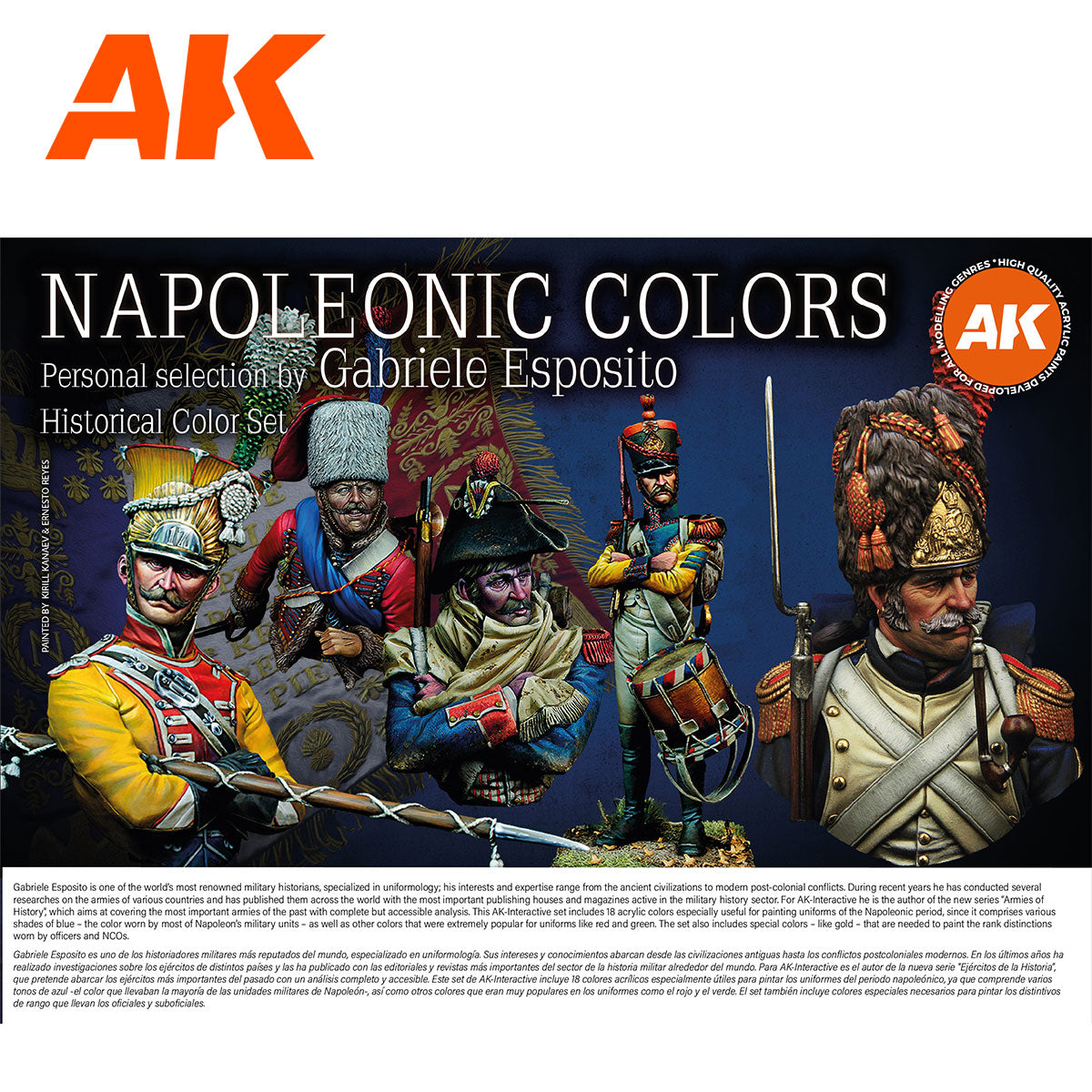 AK Interactive Historical Color Set. Napoleonic Colors By Gabriele Esposito | 8435568331761