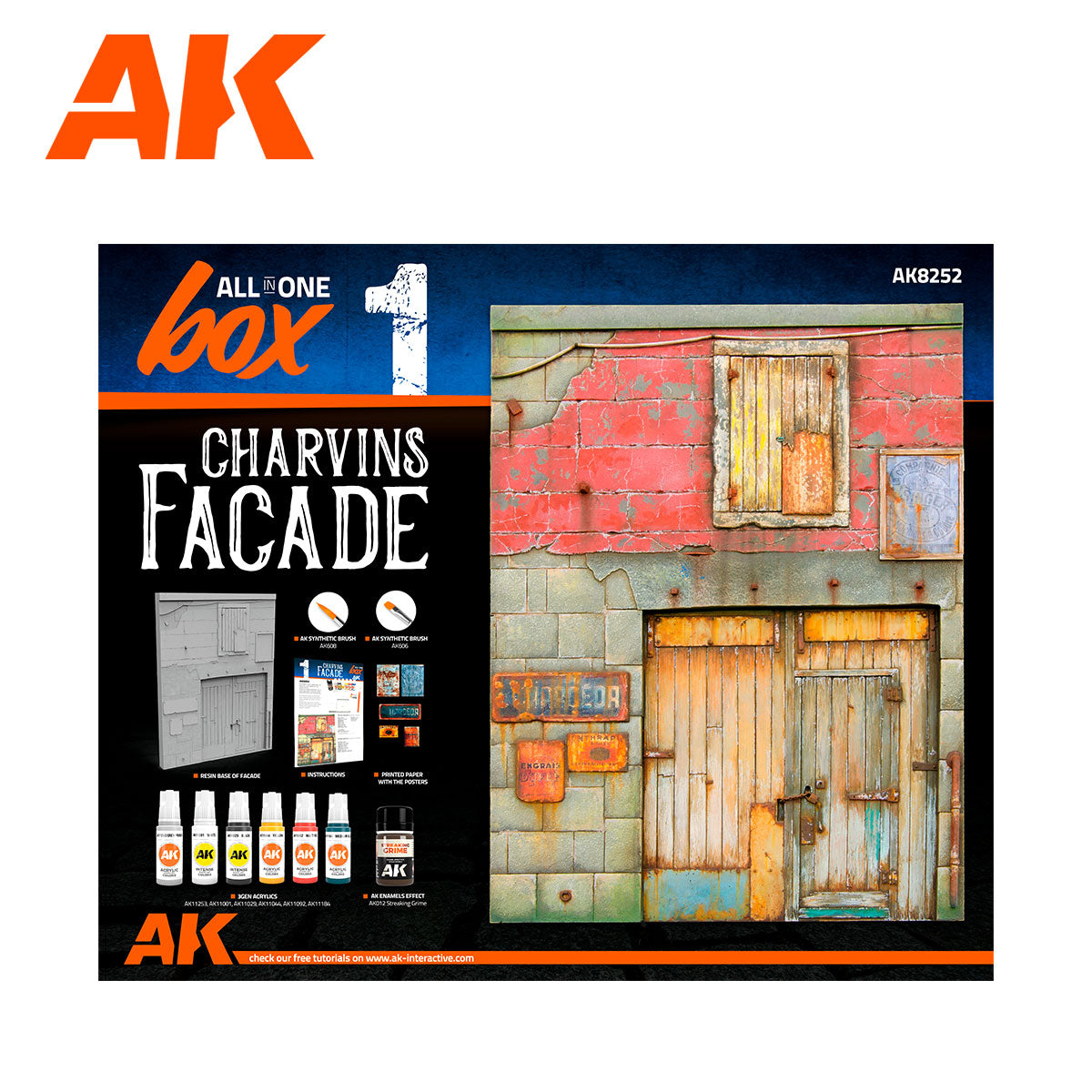 AK Interactive ALL IN ONE SET -BOX 1-CHARVINS FACADE | 8435568334106
