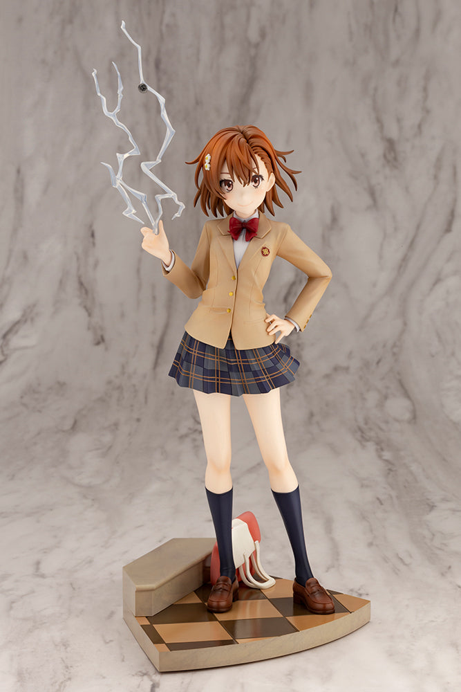 Kotobukiya 1/7 A Certain Scientific Railgun T Series Misaka Mikoto 15th Anniversary Ver. Kotobukiya Luxury Ver., Pre-Painted PVC Statue | 4934054046096