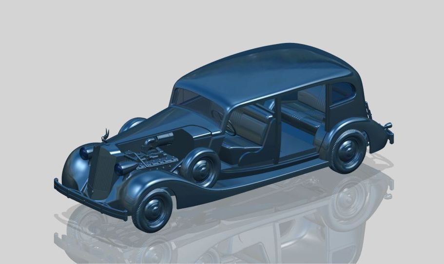ICM 1/35 Packard Twelve (Model 1936), WWII Soviet Leader's Car with Passengers (5 figures) | 4823044402762