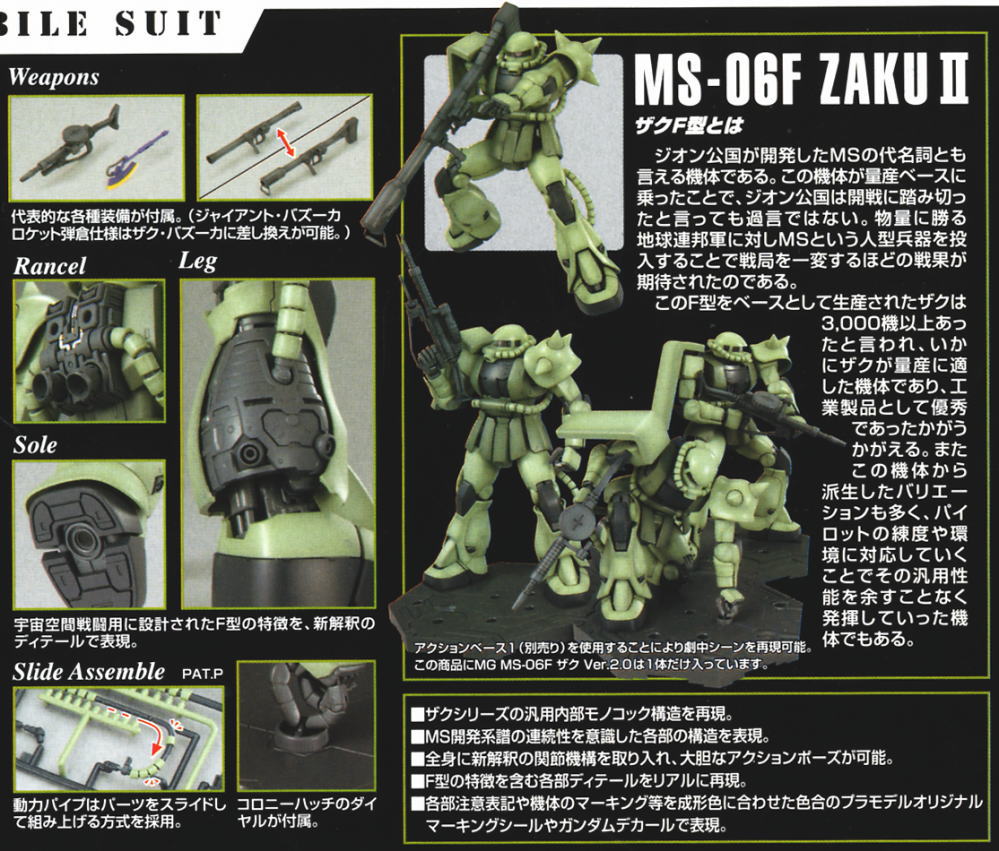Bandai MG MS-06F Zaku2 Ver.2.0 - P-REX Hobby