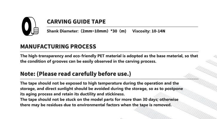 DSPIAE Hard Edged Carving Tape with Adhesive Back 9mm x 30m (for Panel Lines) | 6970845561001