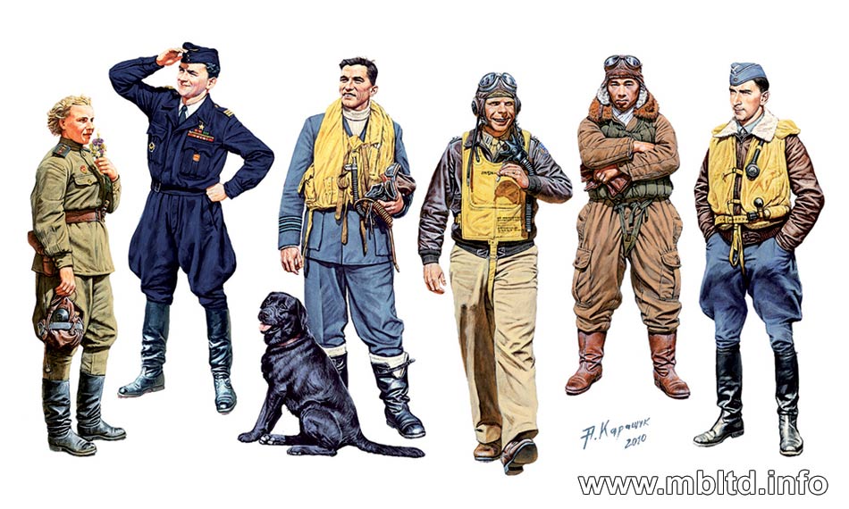 MASTER BOX 1/32 Series Famous pilots of WWII era, kit No.1 | 4820113080319