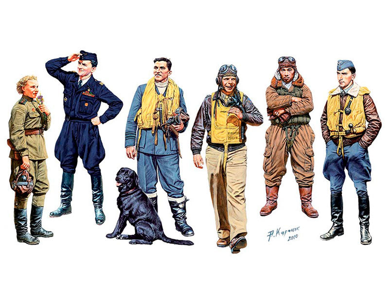 MASTER BOX 1/32 Series Famous pilots of WWII era, kit No.1 | 4820113080319