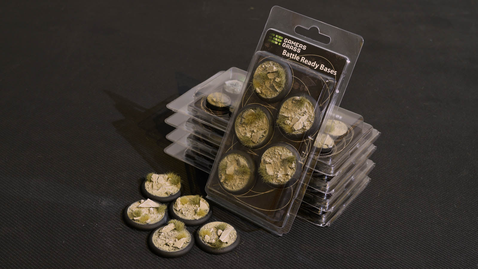Gamers Grass Battle Ready Bases - Arid - Round Lip 40mm (x5) | 738956788726