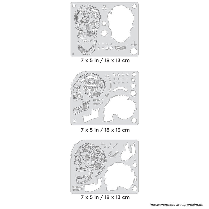 IWATA Artool Steam Driven Skullmaster Mini Series Set Freehand Airbrush Template by Craig Fraser | 758240138068