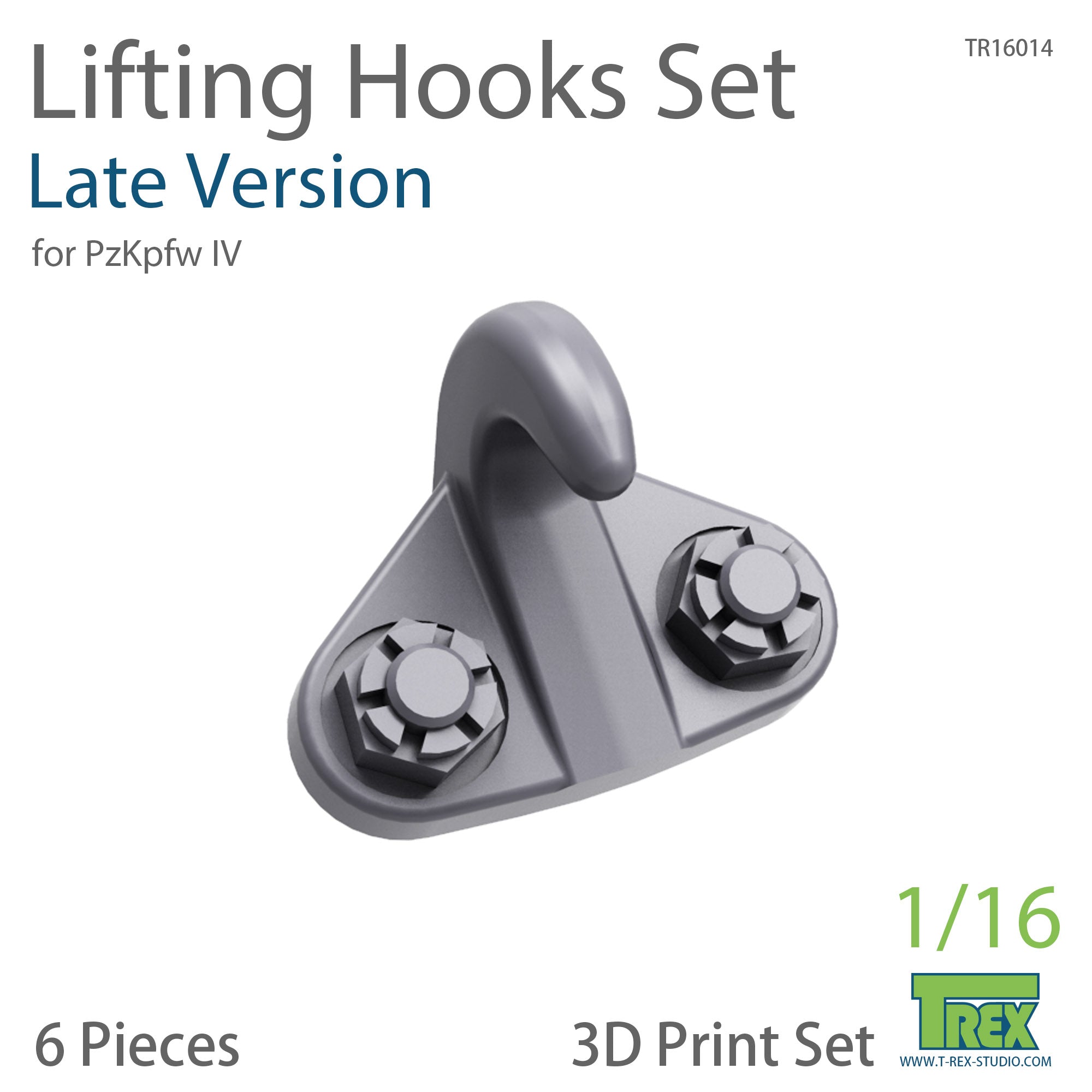 T-Rex Studio 1/16 Lifting Hooks Set (Late Version) for PzKpfw IV | 6973984750749