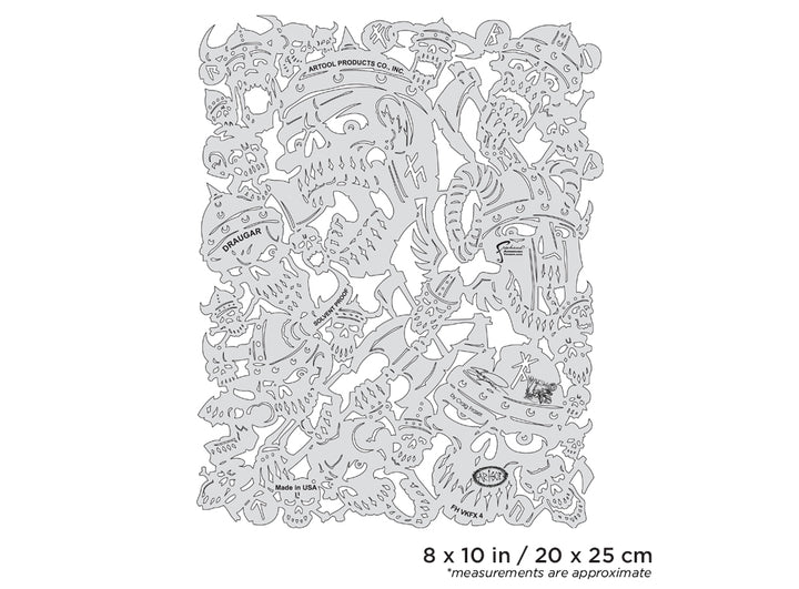 IWATA Artool Viking FX Draugar Freehand Airbrush Template by Craig Fraser | 758240150879