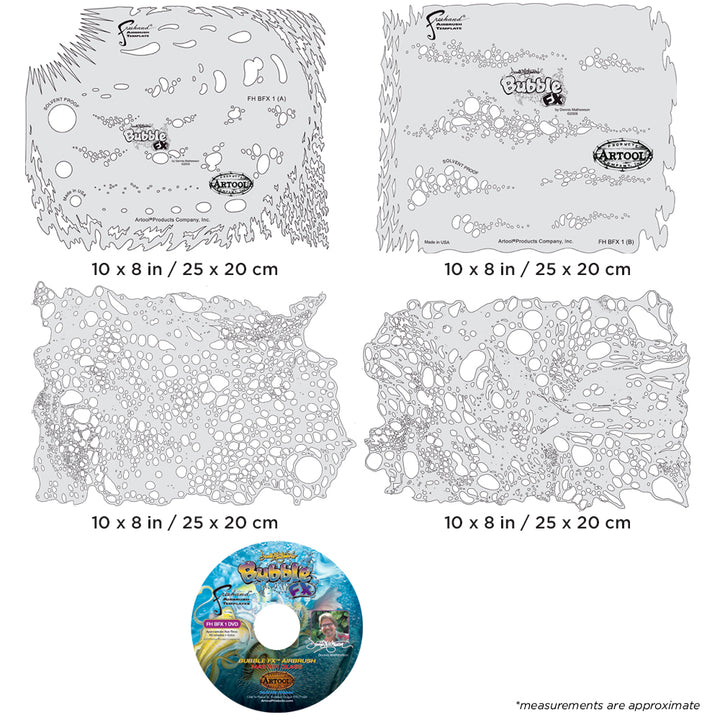 IWATA Artool Bubble FX Set Freehand Airbrush Template by Dennis Mathewson | 758240150749