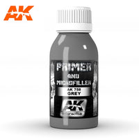 AK Interactive Grey Primer and Microfiller 100ml | 8436535577588