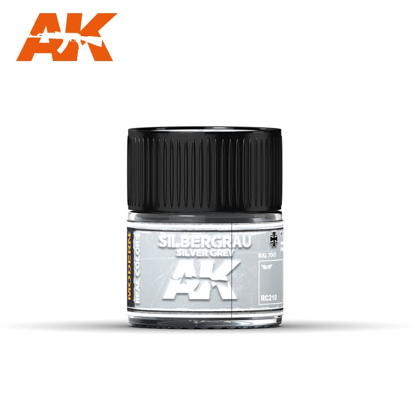 AK Interactive Real Colors Silbergrau -Silver Grey RAL 7001 10ml | 8436564925114