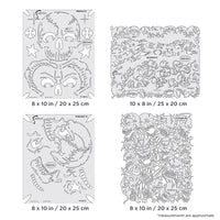 IWATA Artool The Return of Skullmaster Set Freehand Airbrush Template by Craig Fraser | 758240138204