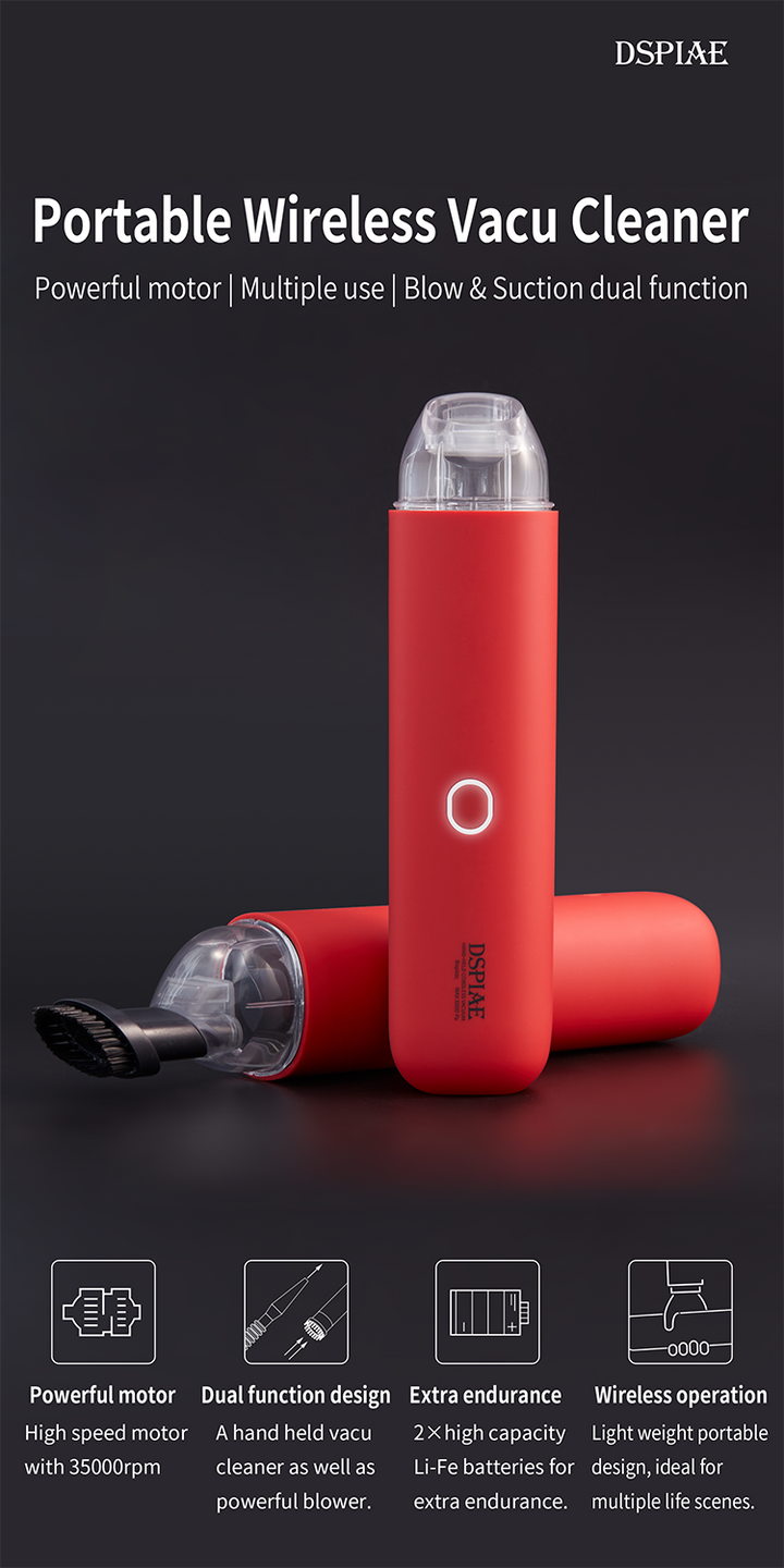 DSPIAE Portable Handheld Vacuum Cleaner | 6970845569328