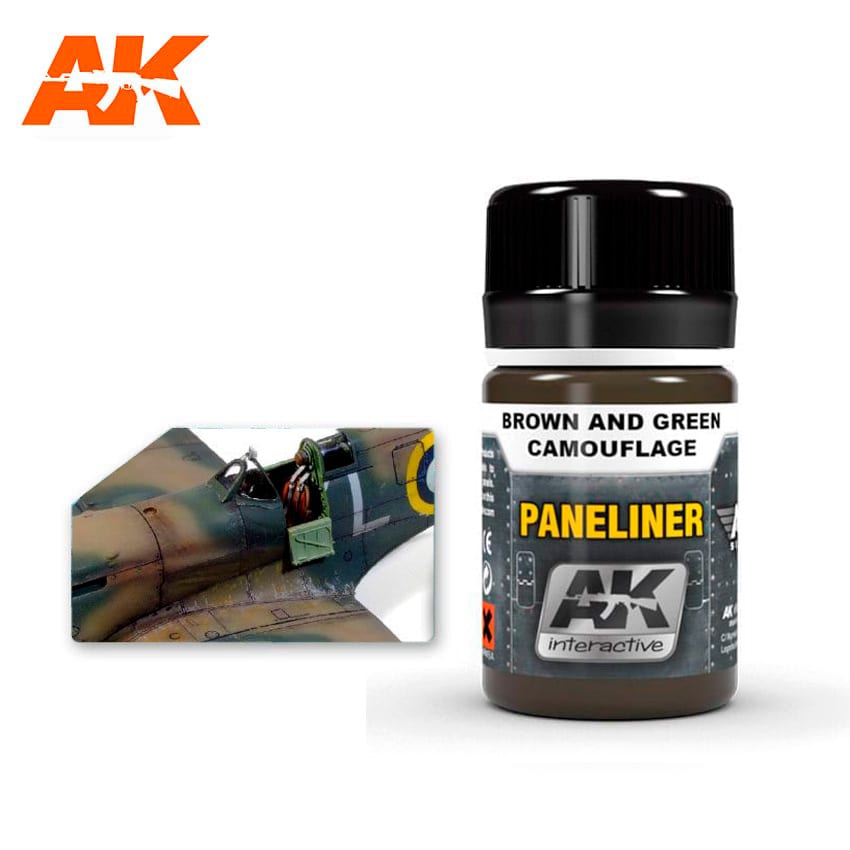 AK Interactive Paneliner For Brown And Green Camouflage 35ml | 8436535573511