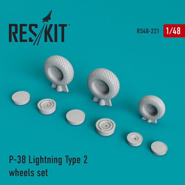 Res/Kit P-38 Lightning Type 2 wheels set | 4824594102218