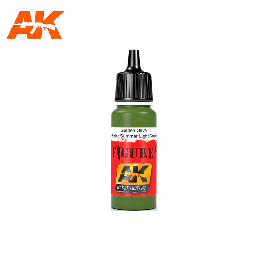 AK Interactive Golden Olive / Waffen Spring / Summer Light Green Spots | 8436535575973