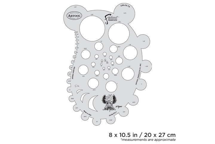 IWATA Artool Blasted FX Circle FXFreehand Airbrush Template by Ryan 'Ryno' Templeton | 758240150923