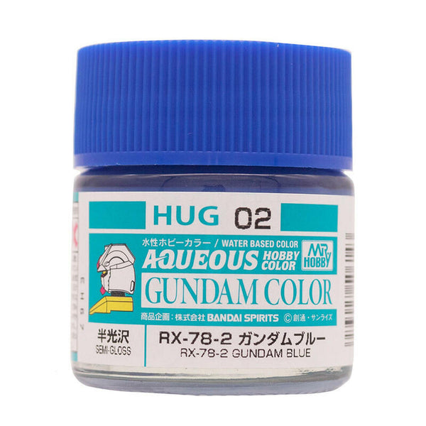 Mr Hobby Aqueous Color Gundam HUG02 RX-78-2 Gundam Blue 10ml Bottle