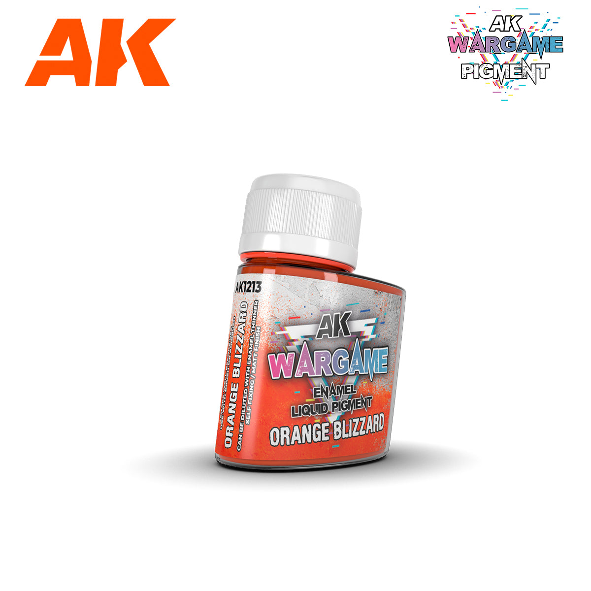 AK Interactive Wargame Enamel Liquid Pigments Orange Blizzard 35ml.