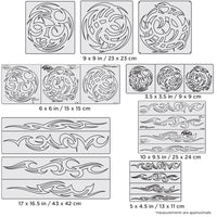 IWATA Artool Tribal Master Freehand Airbrush Template Set by Steve Vandemon | 758240133001