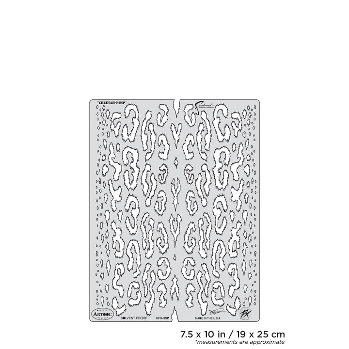 IWATA Artool Kustom FX Cheetah-Pimp Freehand Airbrush Template by Craig Fraser | 758240138303