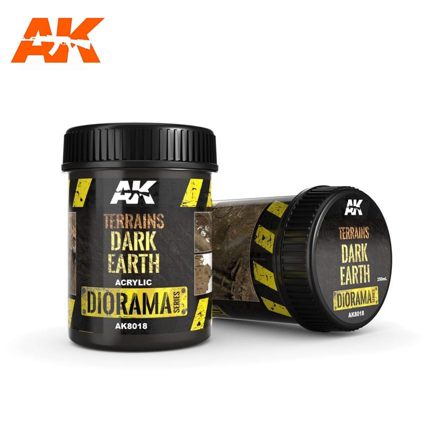 AK Interactive Terrains Dark Earth - 250ml (Acrylic) | 8436564921000