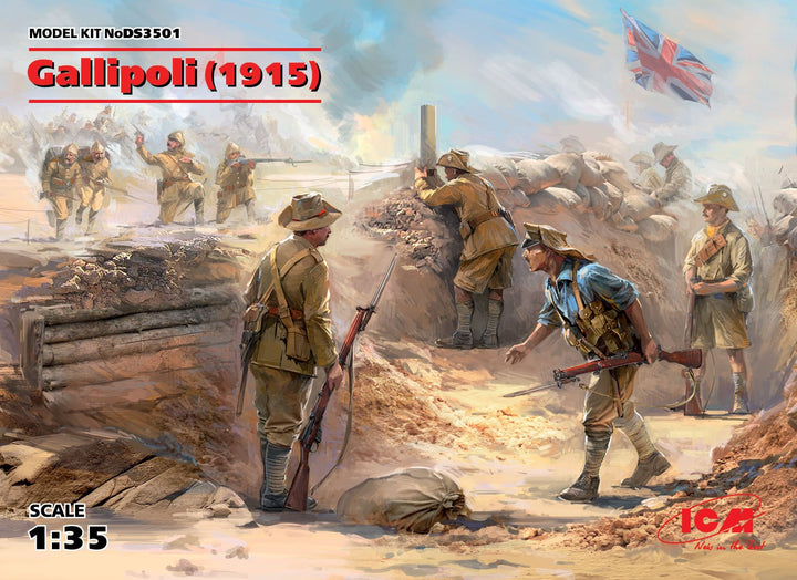 ICM Gallipoli (1915)   (ANZAC Infantry (4 figures), Turkish Infantry (4 figures)) | 4823044405398