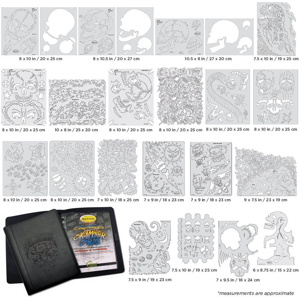 IWATA Artool Skullduggery Set Freehand Airbrush Template by Craig Fraser | 758240311317