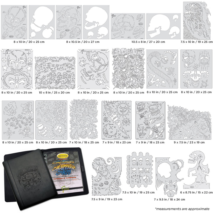 IWATA Artool Skullduggery Set Freehand Airbrush Template by Craig Fraser | 758240311317
