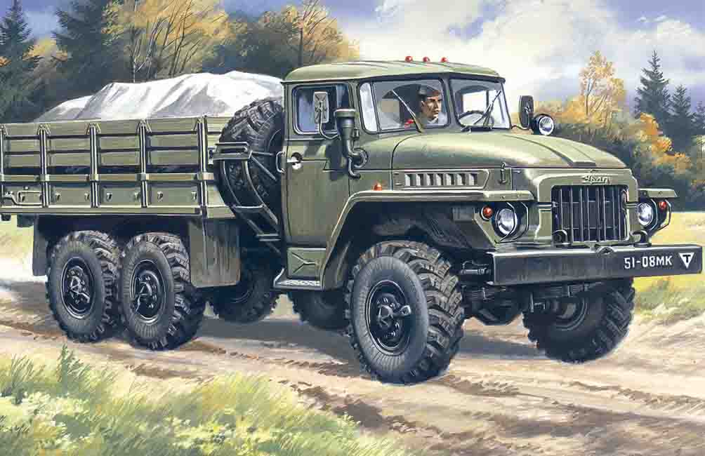 ICM 1/72  URAL-375D, Army Truck | 4823044400270