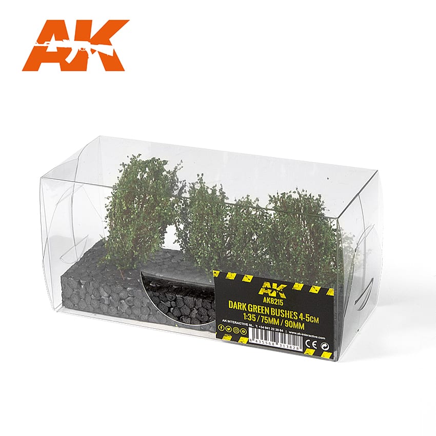 AK Interactive Dark Green Bushes 4-6 cm | 8435568313828