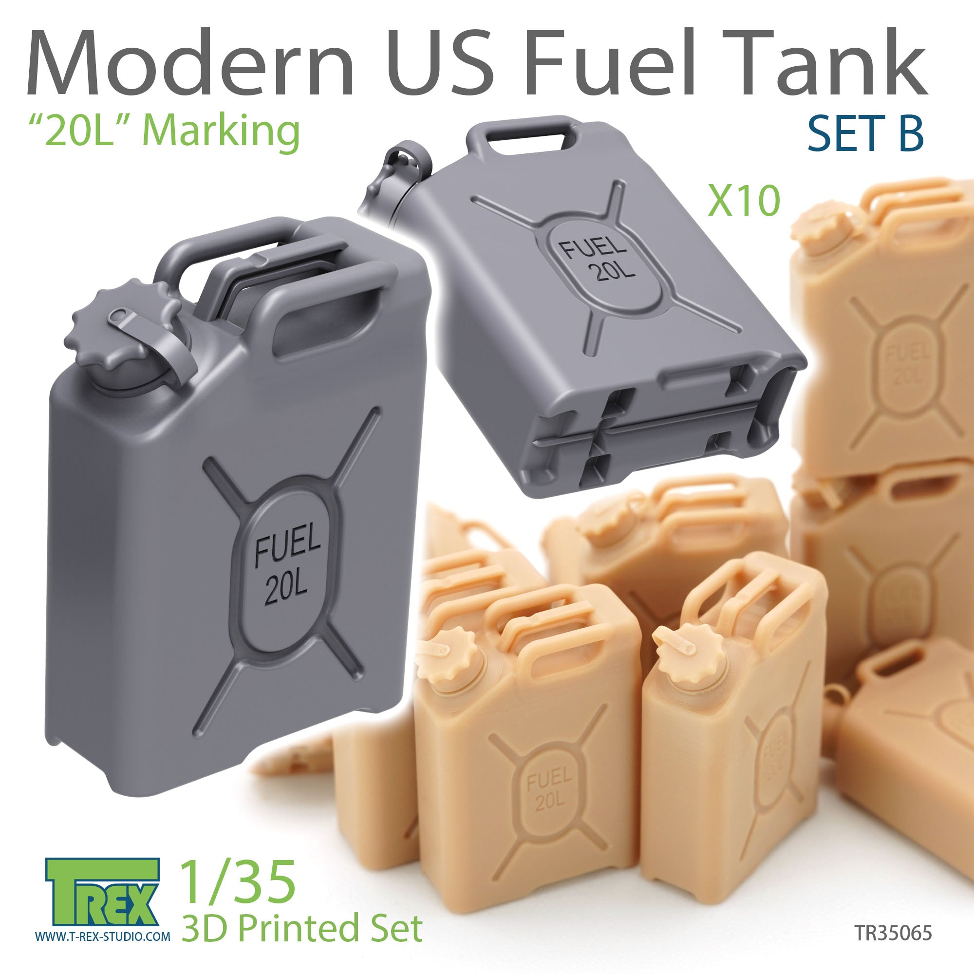 T-Rex Studio 1/35 Modern US Fuel Tank Set B "20L" Marking | 6973984751517