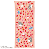 Marushin Studio Ghibli Imabari Gauze Series (Face Towel) "My Neighbor Totoro" - Flower (Plum), Size: 13.4" x 31.5" | 4992272533170