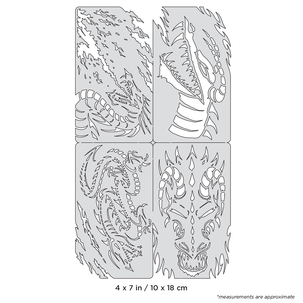 IWATA Artool Draco Nano Freehand Airbrush Template by Craig Fraser | 758240150237