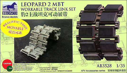 Bronco Models 1/35 Leopard 2 MBT Workable Track Link Set | 4544032672874