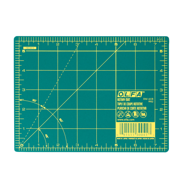 OLFA 6' x 8' Double Sided Rotary Mat, Green (RM-6x8) | 91511300413