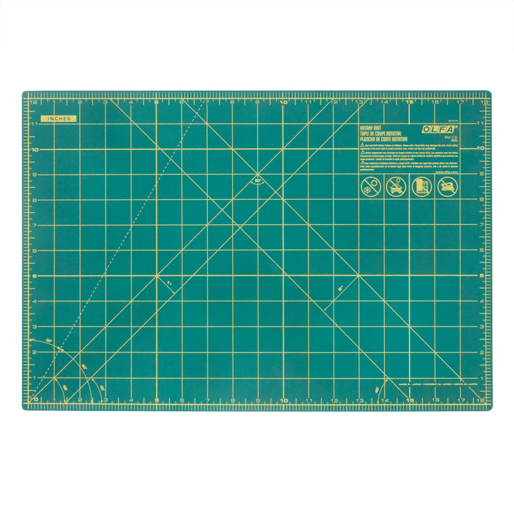 OLFA 12' x 18' Double Sided Rotary Mat, Green (RM-CG) | 91511300147