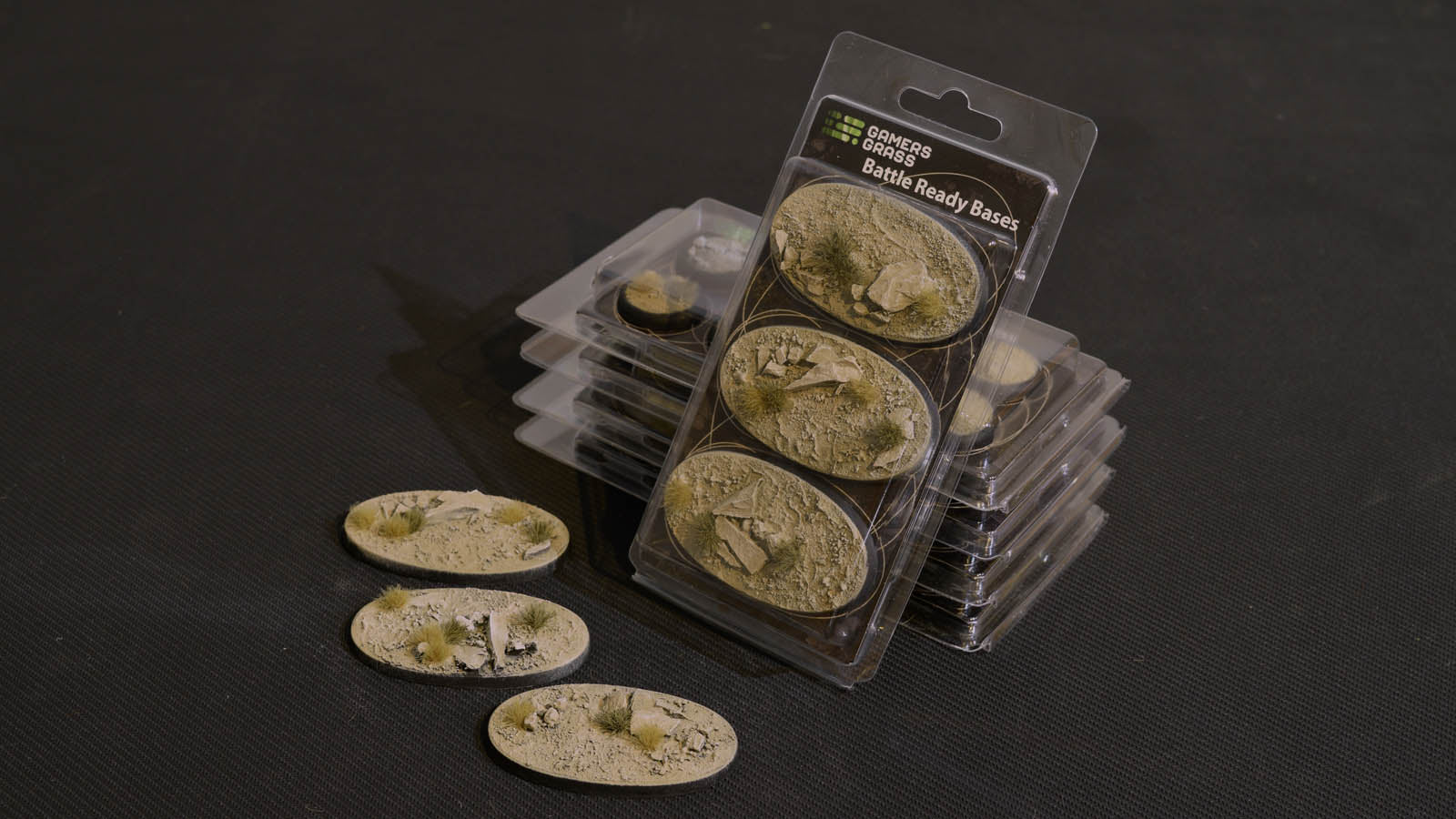 Gamers Grass Battle Ready Bases - Arid Steppe - Oval 75mm (x3) | 738956788672