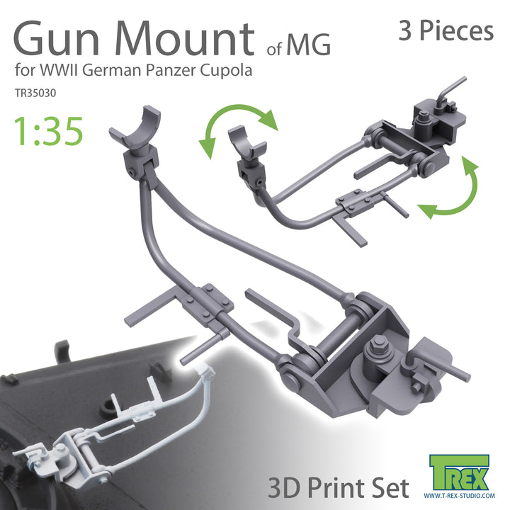 T-Rex Studio 1/35 WWII German MG AA Gun Cupola Mount (3 Pieces) | 6973984750459