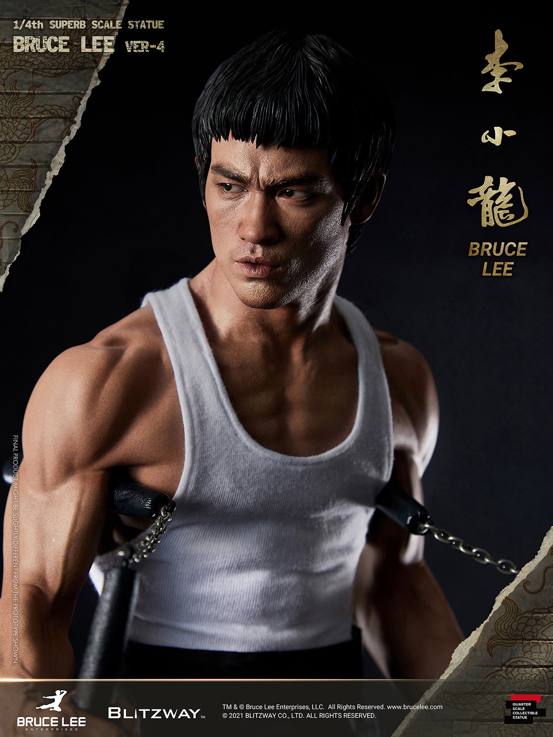 Blitzway Bruce Lee: Tribute Statue 1/4th Scale - ver. 4 'Bruce Lee', Hybrid Type Statue