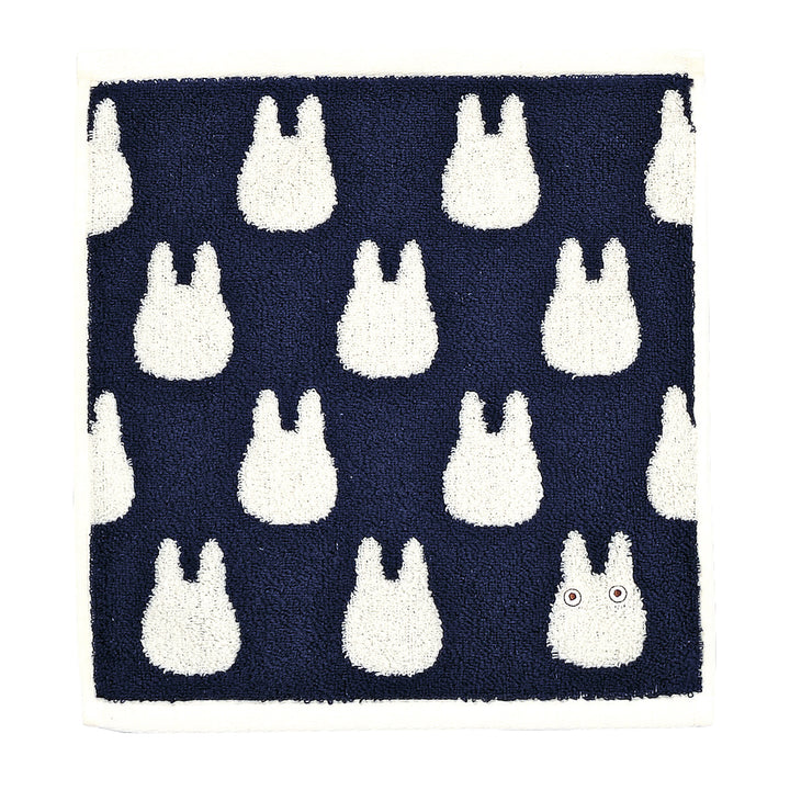 Marushin Studio Ghibli Silhouette Towel Series Small White Totoro - (Wash Towel) 'My Neighbor Totoro', Size: 13" x 14.17" | 4992272573039