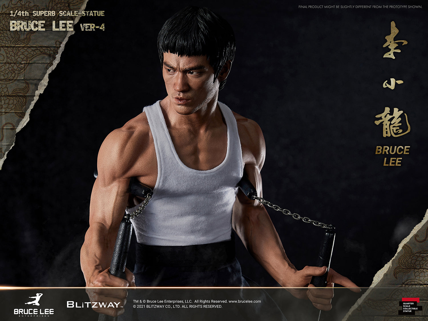 Blitzway Bruce Lee: Tribute Statue 1/4th Scale - ver. 4 'Bruce Lee', Hybrid Type Statue