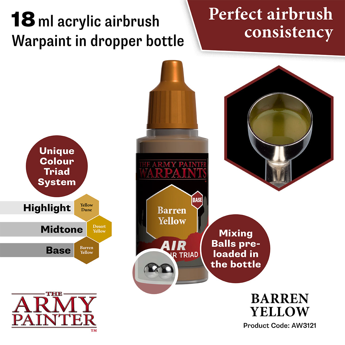 Army Painter Air Barren Yellow | 5713799312180