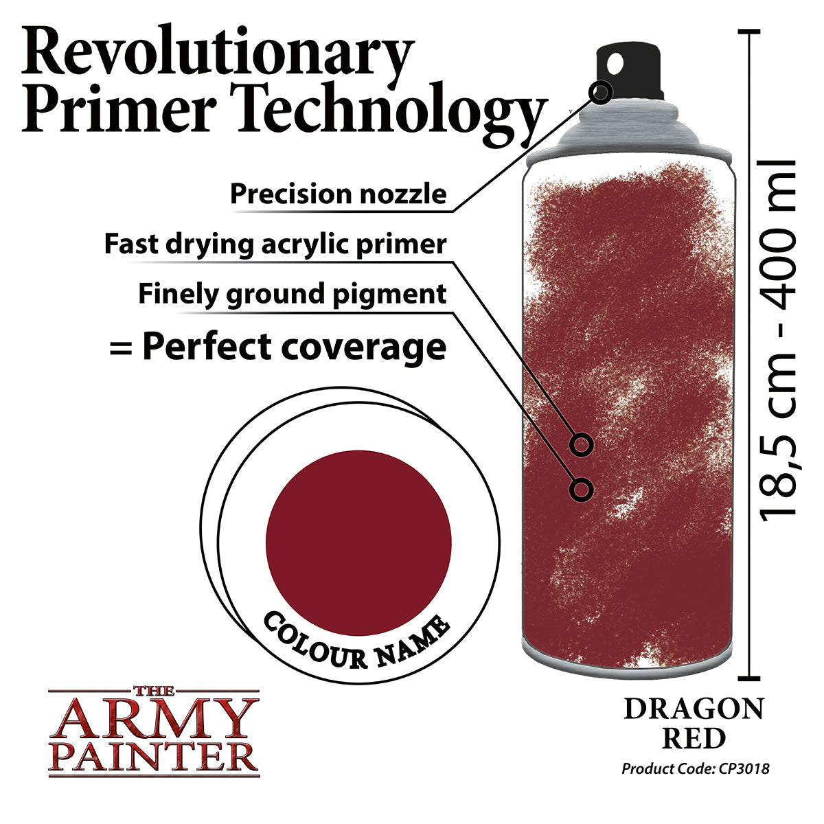 Army Painter Colour Primer - Dragon Red | 2530181111113