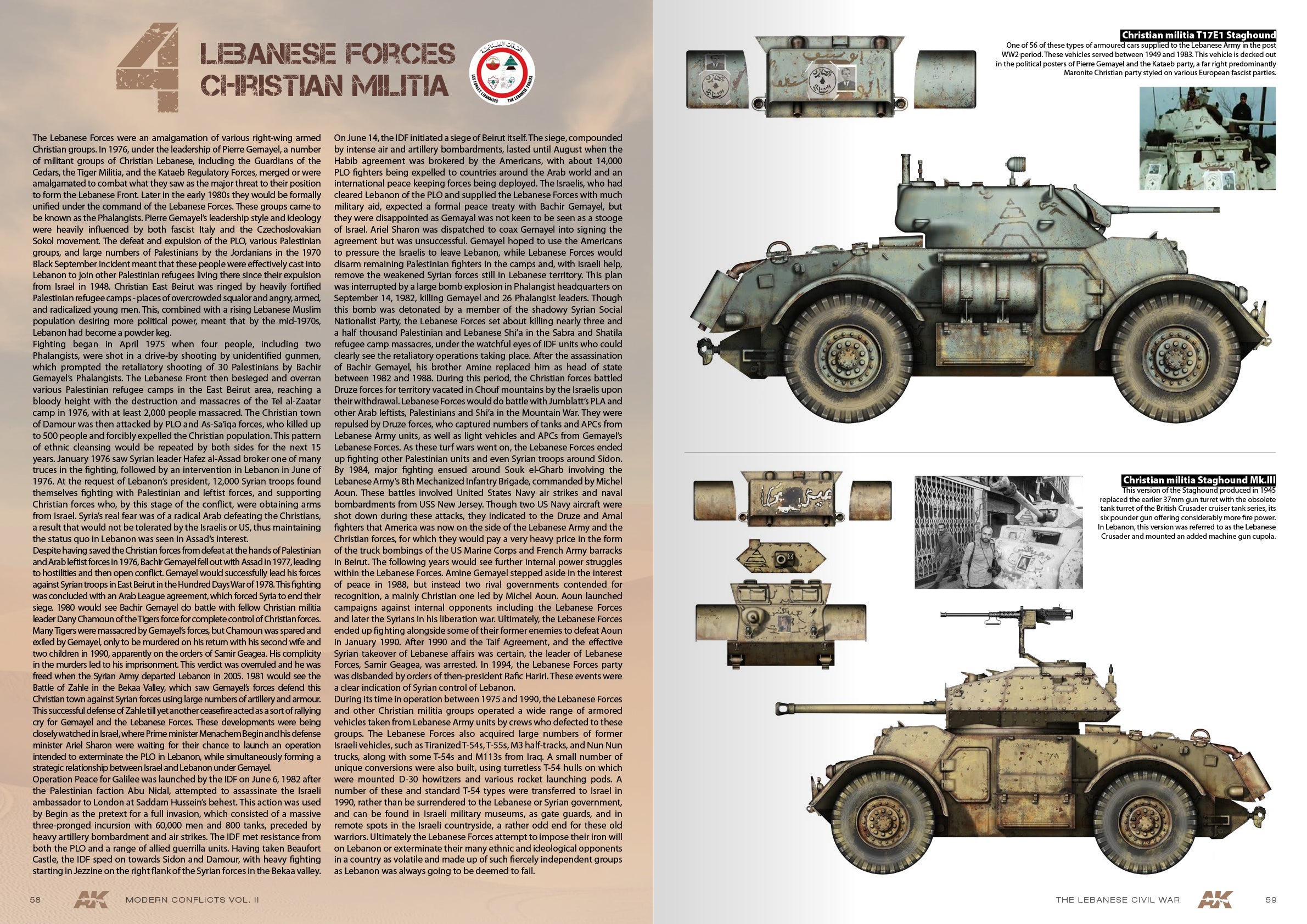 AK Interactive Wars in Lebanon Vol.2 - Modern Conflicts Profile Guide Vol.II