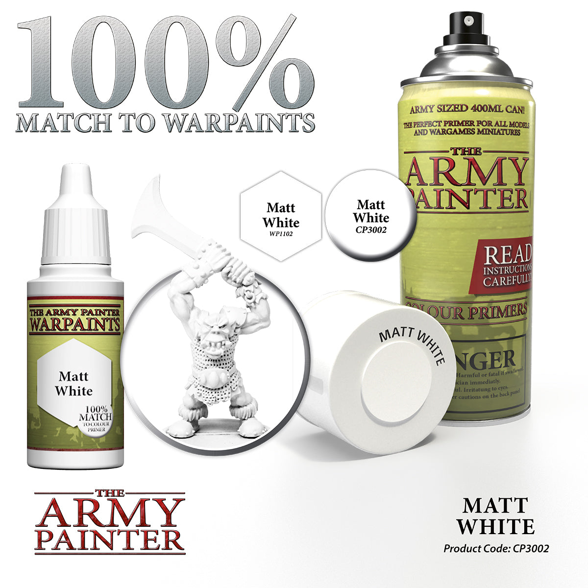 Army Painter Base Primer - Matt White | 2540101130025