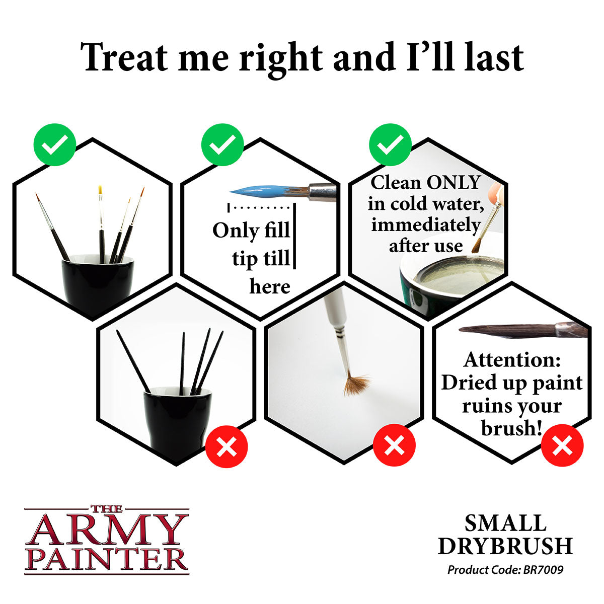 Army Painter Wargamer Brush - Small Drybrush | 5713799700901